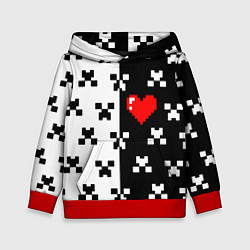 Детская толстовка Minecraft pattern love