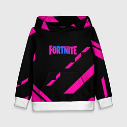 Толстовка-худи детская Fortnite geometry pink, цвет: 3D-белый