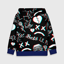 Детская толстовка Lil Peep logo glitch