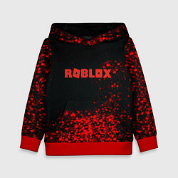 Детская толстовка Roblox красные краски