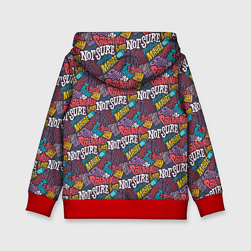 Детская толстовка Сомнения / 3D-Красный – фото 2