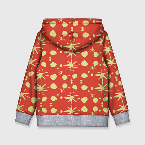 Детская толстовка Лимонные пятна на красном цвете Фиеста / 3D-Меланж – фото 2