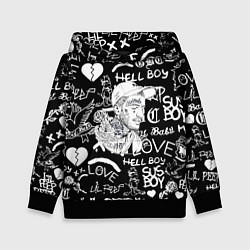 Детская толстовка Lil Peep pattern автографы лого