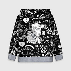 Детская толстовка Lil Peep pattern автографы лого