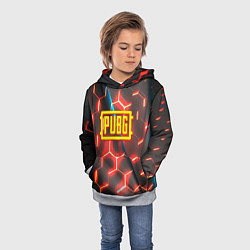 Толстовка-худи детская PUBG соты броня, цвет: 3D-меланж — фото 2