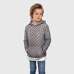 Толстовка-худи детская Кожаный принт, цвет: 3D-белый — фото 2