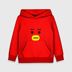 Толстовка-худи детская BT21 Tata, цвет: 3D-красный