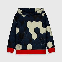 Толстовка-худи детская Соты абстракция, цвет: 3D-красный
