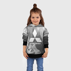 Толстовка-худи детская Mitsubishi - grey gradient, цвет: 3D-черный — фото 2