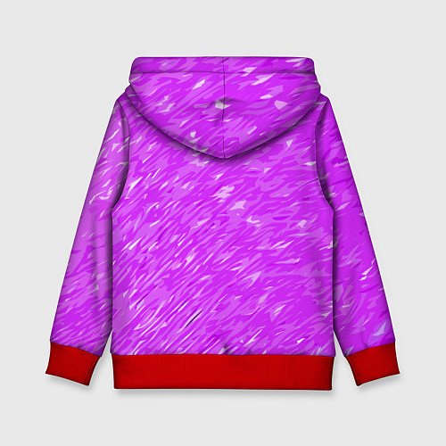 Детская толстовка Фиолетово-белые мазки / 3D-Красный – фото 2