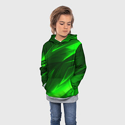 Толстовка-худи детская Кислотные стрипсы неон, цвет: 3D-меланж — фото 2
