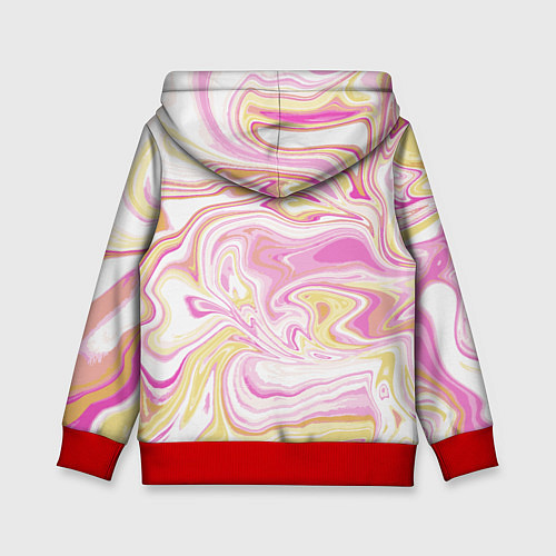 Детская толстовка Абстракция мраморный фон / 3D-Красный – фото 2