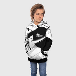 Толстовка-худи детская Milano - fashion abstraction, цвет: 3D-черный — фото 2