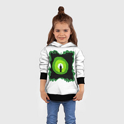 Толстовка-худи детская Одинокий пришелец, цвет: 3D-черный — фото 2
