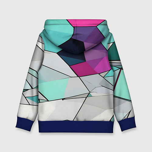Детская толстовка Яркая геометрическая абстракция / 3D-Синий – фото 2