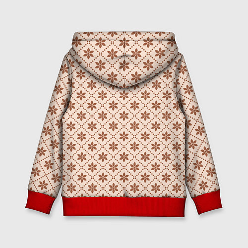 Детская толстовка Гусси - надпись узор / 3D-Красный – фото 2
