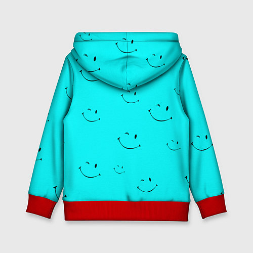 Детская толстовка Подмигивающая улыбка / 3D-Красный – фото 2