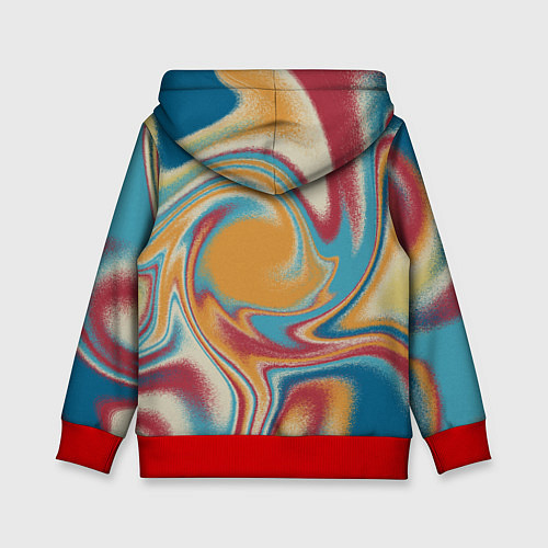 Детская толстовка Абстракция цветные вихри / 3D-Красный – фото 2