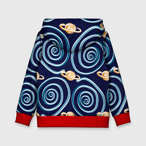 Детская толстовка Абстрактный 3D космос / 3D-Красный – фото 2