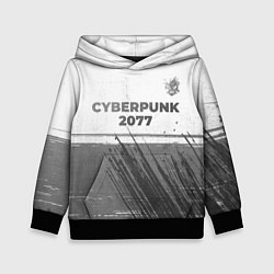 Детская толстовка Cyberpunk 2077 - white gradient посередине