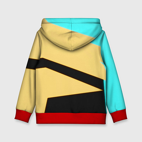 Детская толстовка Салли фейс геометрия / 3D-Красный – фото 2