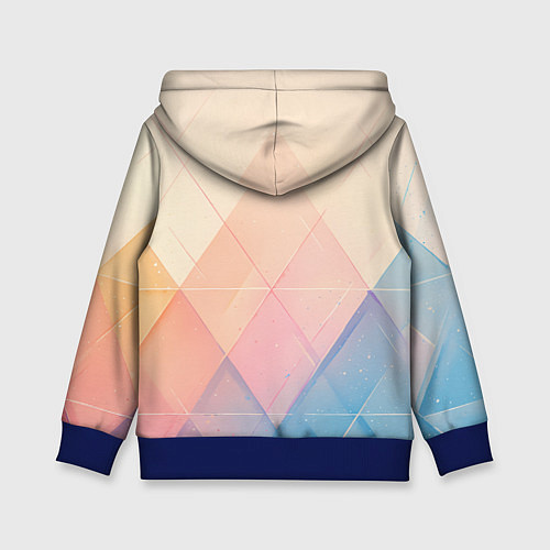 Детская толстовка Abstract art - triangle / 3D-Синий – фото 2