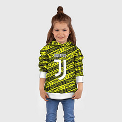 Толстовка-худи детская Juventus pattern fc, цвет: 3D-белый — фото 2