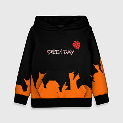 Толстовка-худи детская Green day rock, цвет: 3D-черный