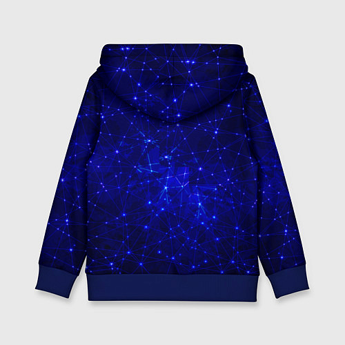 Детская толстовка Обширная вселенная - соединяющиеся линии нейронов / 3D-Синий – фото 2