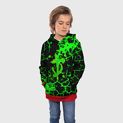 Толстовка-худи детская DOOM кислотная земля, цвет: 3D-красный — фото 2