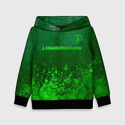 Детская толстовка Lamborghini - green gradient посередине