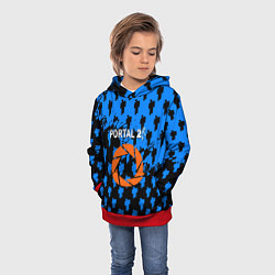 Толстовка-худи детская Portal человечки, цвет: 3D-красный — фото 2