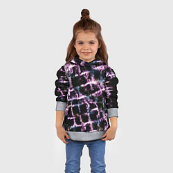 Толстовка-худи детская Светящаяся розовая сетка, цвет: 3D-меланж — фото 2