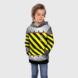 Толстовка-худи детская Opel линии, цвет: 3D-черный — фото 2