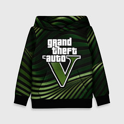 Толстовка-худи детская Grand Theft Auto V - logo, цвет: 3D-черный