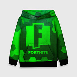 Детская толстовка Fortnite - green gradient