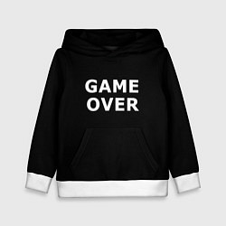 Детская толстовка Game over white logo