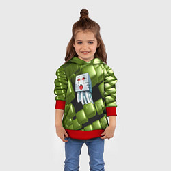 Толстовка-худи детская Minecraft ghost, цвет: 3D-красный — фото 2