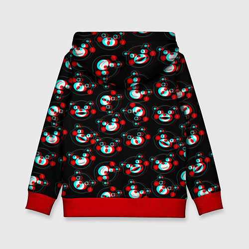 Детская толстовка Монокума глитч / 3D-Красный – фото 2