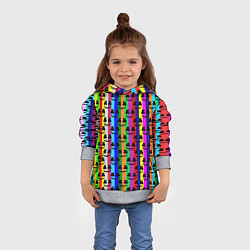 Толстовка-худи детская Marshmello радуга, цвет: 3D-меланж — фото 2