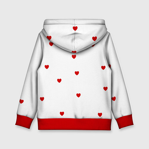 Детская толстовка Имениннице: королевы рождаются в феврале / 3D-Красный – фото 2