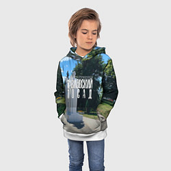 Толстовка-худи детская Город Павловский Посад, цвет: 3D-белый — фото 2