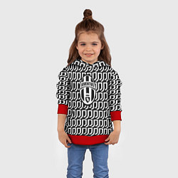 Толстовка-худи детская Juventus fc pattern, цвет: 3D-красный — фото 2