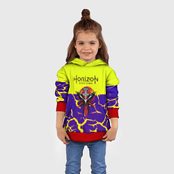 Толстовка-худи детская Horizon zero dawn разломы, цвет: 3D-красный — фото 2