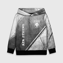 Толстовка-худи детская AEK Athens - grey gradient вертикально, цвет: 3D-черный