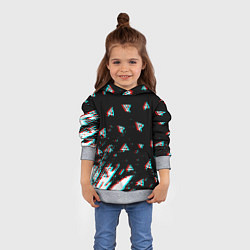 Толстовка-худи детская Linkin park glitch patern, цвет: 3D-меланж — фото 2