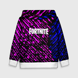 Детская толстовка Фортнайт полосы неоновые