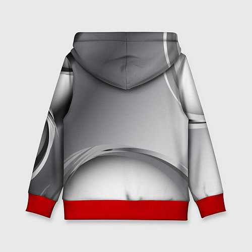 Детская толстовка Mercedes benz grey / 3D-Красный – фото 2