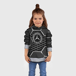 Толстовка-худи детская Mercedes carbon, цвет: 3D-меланж — фото 2