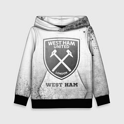 Толстовка-худи детская West Ham - white gradient, цвет: 3D-черный